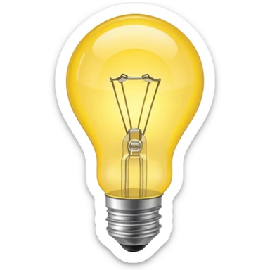a shiny and powerfull light bulb sticker