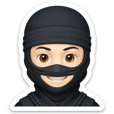 Ninja combinando con cara de enamorado  sticker