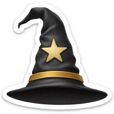 wizard hat with star and moon sticker