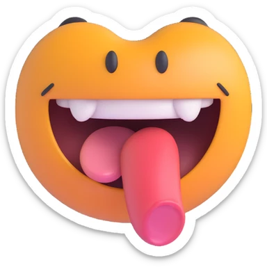 smiling with tongue sticking out
add the words  I’m talking bout innatt  sticker