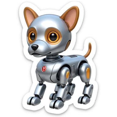 Mini Robots Dog, front view sticker