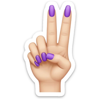 Doigt lever violet sticker