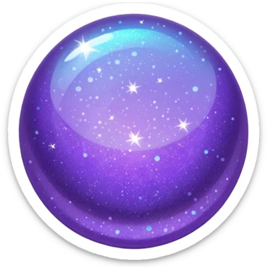 glitter purple and cian fix sticker