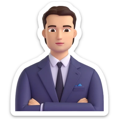 A handsome man named Alex Cansani with a modern, polished appearance sticker