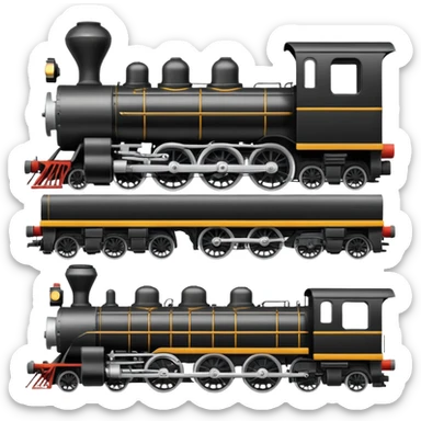 side view of a classic locomotive train sticker
