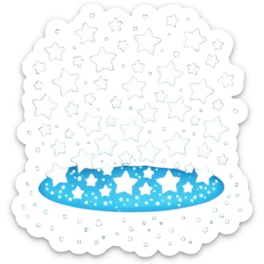 tiny white stars sticker