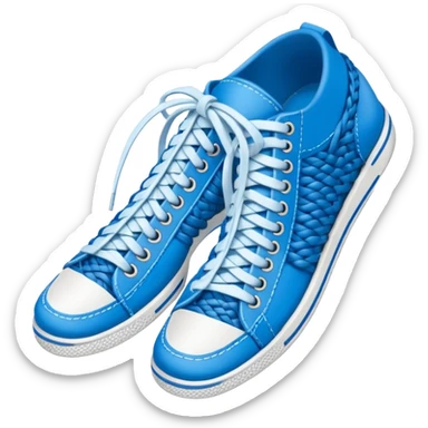 make an emoji of blue shoe laces only- they should be long and stringy sticker