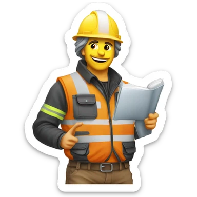 Singe portugais avec les E.P.I de chantier  sticker