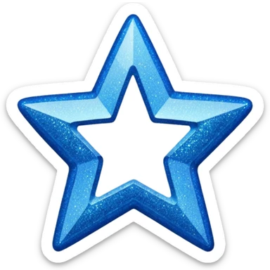 icon instagram em forma de estrela glitter blue sticker