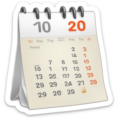 calendar February 10 sticker