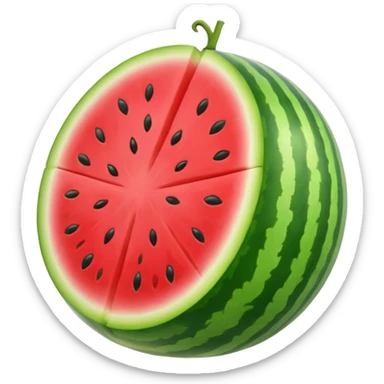 a full Watermelon without any opening  sticker