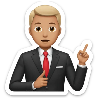  a man gives a speech  sticker