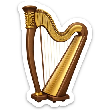 Harp instrument sticker