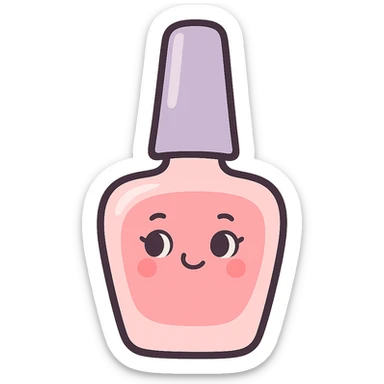 nail polish bottle logo, elegant and feminine, soft curves, pastel colors, suitable for a nail paint brand, no text sticker