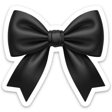 Black bow sticker