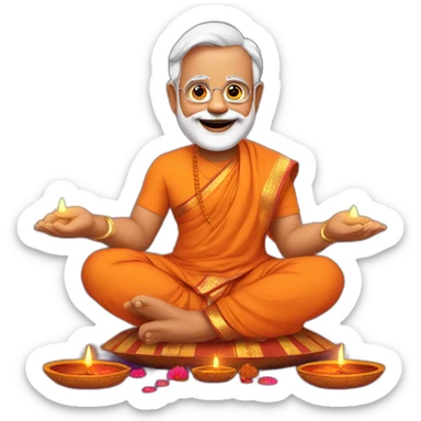Modi wishing happy diwali sticker