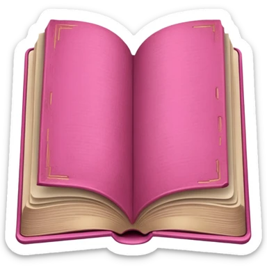 Make an open book, with normal colored pages, but a pink cover.
 sticker