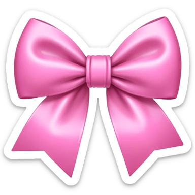 Pink bow sticker