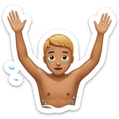 dived into the pool sticker