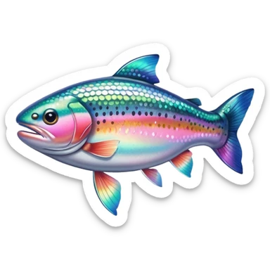 Rainbow trout fish sticker