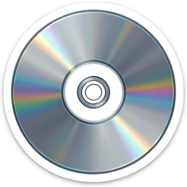 compact disc viewed from an angle sticker