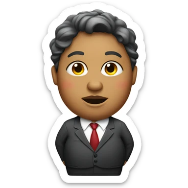 A really fat lady wearing a suit sticker