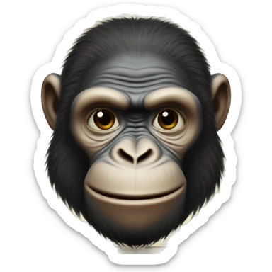 Ape with playcards  sticker