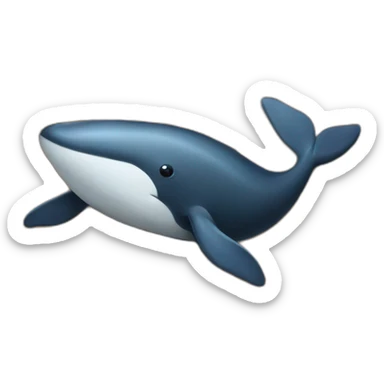 A whale under gravel sticker