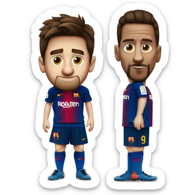 Creame a Lionel Messi con la camisa del Barcelona  sticker