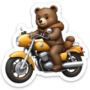 Bear on motorbike gs 1250  sticker