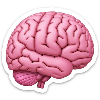pink brain sticker