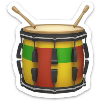 rasta drum sticker