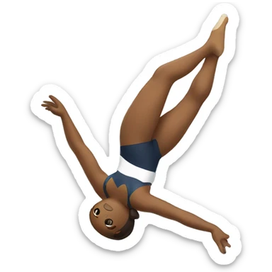 Gymnast on the bars sticker