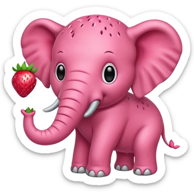 Strawberry elephant steal a brainrot sticker