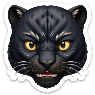 Black panther aggressive just the face sticker