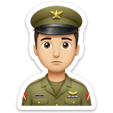 Bored Army Soldier sticker