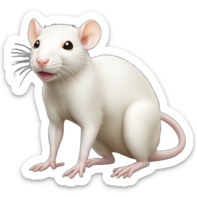 Albino Rat Full Body sticker