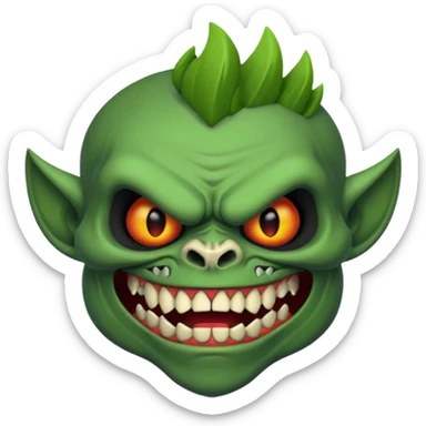 Skull face troll sticker