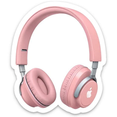 Casque bluetooth Apple rose pastel sticker