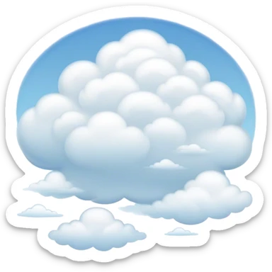 Cinematic Realistic Cirrus Emoji, High and wispy, with thin, delicate clouds stretching across the sky like brush strokes of white. The light, feathery clouds suggest clear weather and distant horizons, evoking a sense of tranquility. Soft glowing outline, capturing the essence of serene skies and airy beauty in a graceful cirrus cloud! sticker