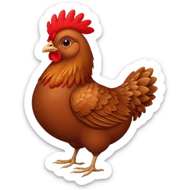 Cinnamon Queen hen sticker