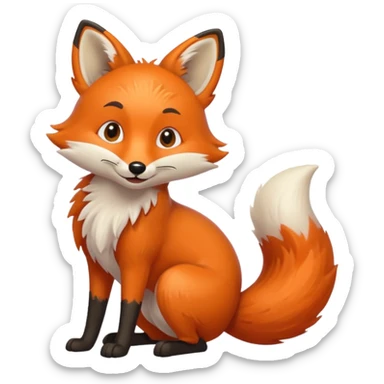 A silly fox sticker