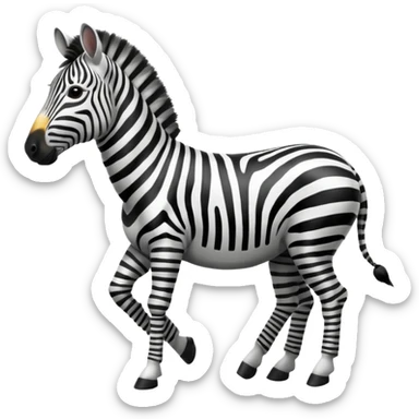 zebra walking sticker