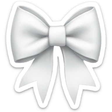 White bow sticker