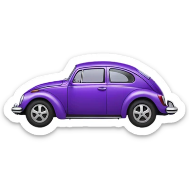 Purple Volkswagen Beetle  sticker