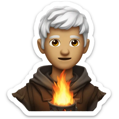 Pyromancer white skin sticker
