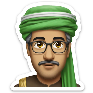 photorealistic Faisal bin Abdulaziz Al Saud sticker