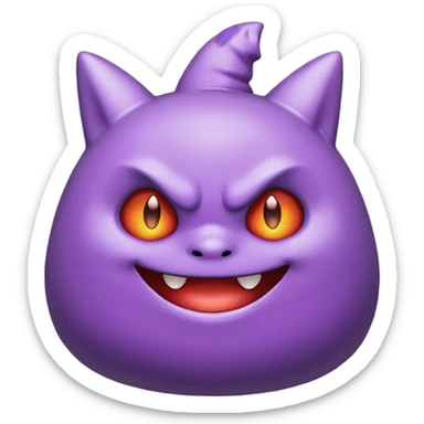 I want an Gengar (Pokemon) that looks cute. sticker