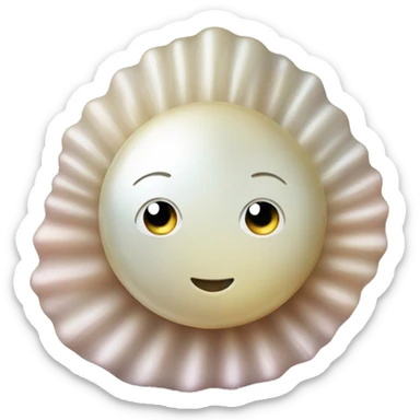 Pearl with shell sticker