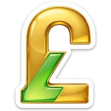 number 7 in golden and green shadows sticker